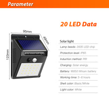 Load image into Gallery viewer, Solar Sensor Light with 20 LED Bulbs